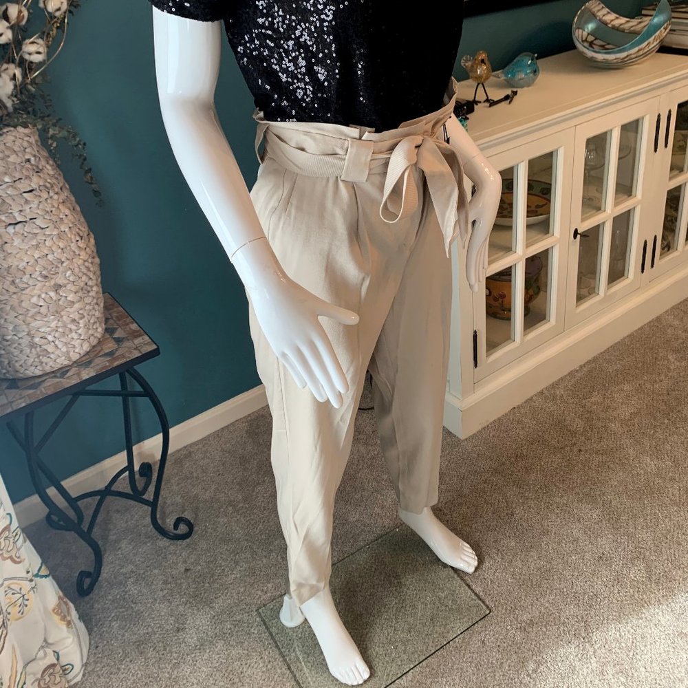 Express Ankle High Rise Paperbag Trouser